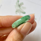 SOLD OUT: 16.2mm A-Grade Natural Imperial Floral Jadeite Abacus Ring Band No.161526