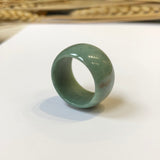 SOLD OUT - 18.6mm A-Grade Natural Green Jadeite Ring Band No.161332
