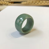 SOLD OUT - 18.6mm A-Grade Natural Green Jadeite Ring Band No.161332