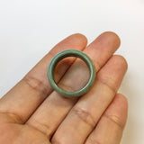 SOLD OUT - 18.6mm A-Grade Natural Green Jadeite Ring Band No.161332