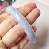 55.3mm A-Grade Natural Lavender Jadeite Modern Round Bangle No.151837