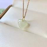 SOLD OUT: A-Grade Pale Green Jadeite Bespoke Heart Pendant No.171999