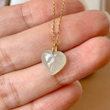 SOLD OUT: A-Grade Pale Green Jadeite Bespoke Heart Pendant No.171999