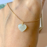 SOLD OUT: A-Grade Pale Green Jadeite Bespoke Heart Pendant No.171999