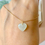 SOLD OUT: A-Grade Pale Green Jadeite Bespoke Heart Pendant No.171999