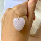 SOLD OUT: A-Grade Lavender Jadeite Bespoke Heart Pendant No.172001