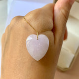 SOLD OUT: A-Grade Lavender Jadeite Bespoke Heart Pendant No.172001