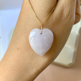 SOLD OUT: A-Grade Lavender Jadeite Bespoke Heart Pendant No.172001