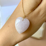 SOLD OUT: A-Grade Lavender Jadeite Bespoke Heart Pendant No.172001