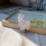 A-Grade Natural Lavender Jadeite Rooster Pendant No.171379