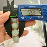 13.3mm A-Grade Natural Green Jadeite Beaded Bracelet No.190273