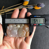 A-Grade Type A Natural Red Lavender Jadeite Jade Pendant with Calabash/ Ruyi/Bat Carvings No.170470