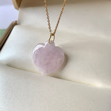 SOLD OUT: A-Grade Lavender Jadeite Bespoke Heart Pendant No.220641