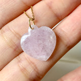 SOLD OUT: A-Grade Lavender Jadeite Bespoke Heart Pendant No.220641