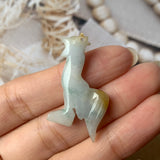 A-Grade Natural Tri-Colour Jadeite Rooster Pendant No.171817