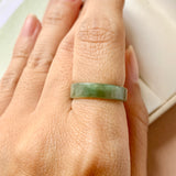 SOLD OUT: 16.2mm A-Grade Natural Green Jadeite Abacus Band No.162092