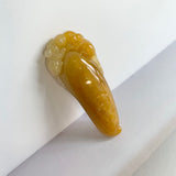 A-Grade Natural Yellow Jadeite Rat Pendant No.170085