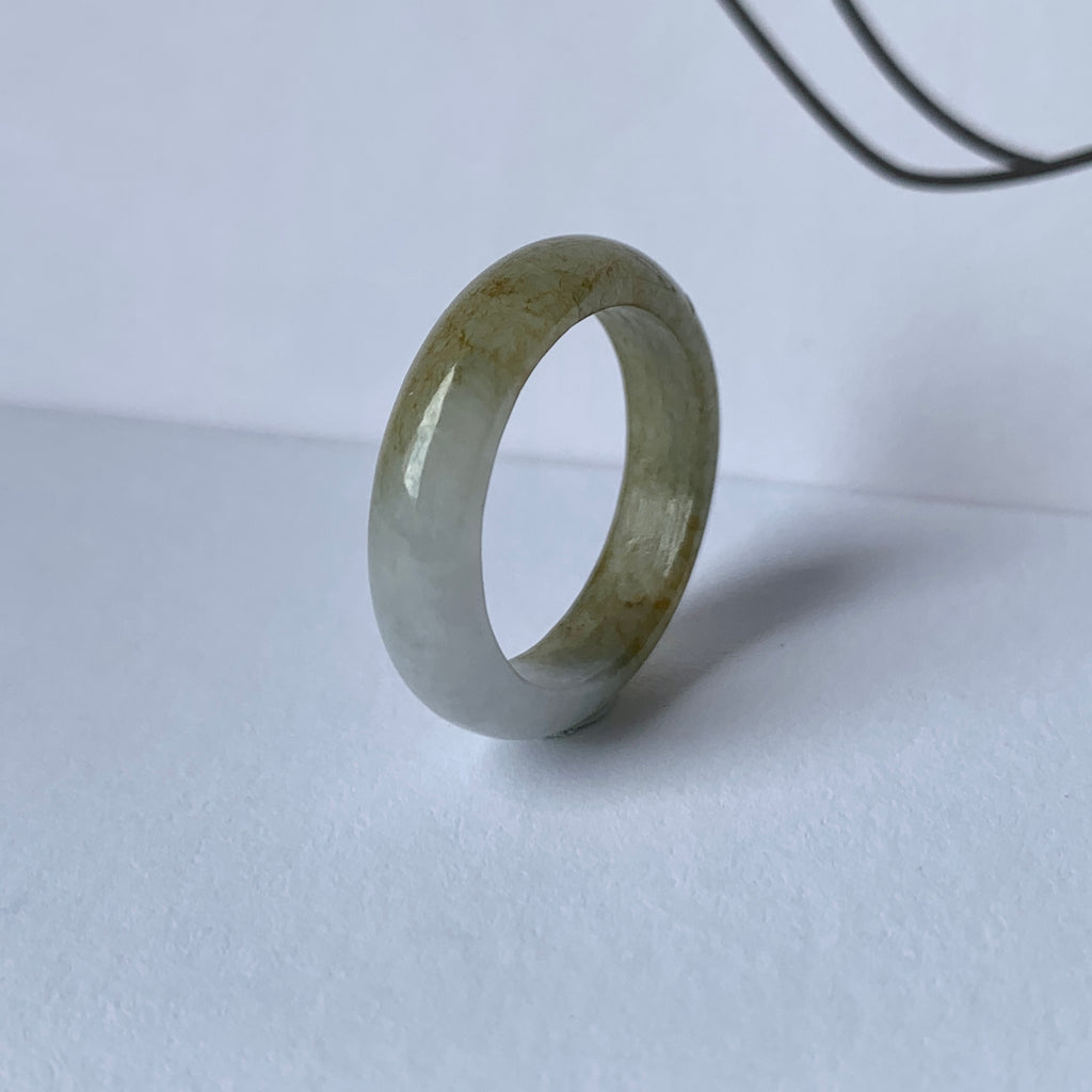 17.1mm A-Grade Natural Jadeite Abacus Ring Band No: 161947