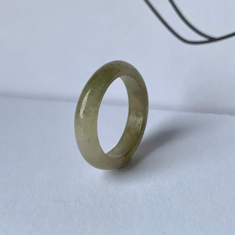 17.1mm A-Grade Natural Jadeite Abacus Ring Band No: 161951