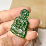 A-Grade Natural Imperial Green Jadeite Goddess of Mercy Pendant No.171819