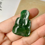 A-Grade Natural Imperial Green Jadeite Goddess of Mercy Pendant No.171819