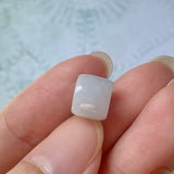 A-Grade Natural White Jadeite Barrel Pendant No.171607