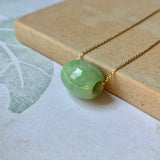 A-Grade Natural Moss on Snow Jadeite Barrel Pendant No.171778