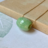 A-Grade Natural Moss on Snow Jadeite Barrel Pendant No.171778