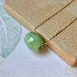 A-Grade Natural Moss on Snow Jadeite Barrel Pendant No.171778