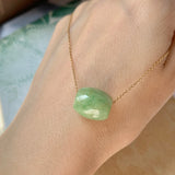 A-Grade Natural Moss on Snow Jadeite Barrel Pendant No.171778