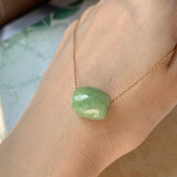 A-Grade Natural Moss on Snow Jadeite Barrel Pendant No.171778