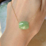 A-Grade Natural Moss on Snow Jadeite Barrel Pendant No.171778