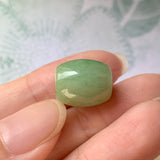 A-Grade Natural Moss on Snow Jadeite Barrel Pendant No.171778