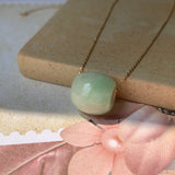 A-Grade Natural Moss on Snow Jadeite Barrel Pendant No.171782