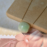 A-Grade Natural Moss on Snow Jadeite Barrel Pendant No.171782