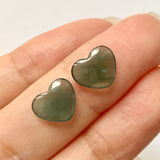 3cts A-Grade Natural Bluish Green Jadeite Heart Shape Pair No.180637