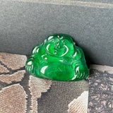 SOLD OUT: Icy A-Grade Natural Imperial Green Jadeite Buddha No.171653