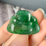 SOLD OUT: Icy A-Grade Natural Imperial Green Jadeite Buddha No.171653