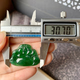 SOLD OUT: Icy A-Grade Natural Imperial Green Jadeite Buddha No.171653