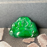 SOLD OUT: Icy A-Grade Natural Imperial Green Jadeite Buddha No.171653