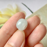 A-Grade Natural White Jadeite Barrel Pendant No.171658