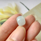 A-Grade Natural White Jadeite Barrel Pendant No.171658