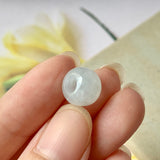 A-Grade Natural White Jadeite Barrel Pendant No.171658