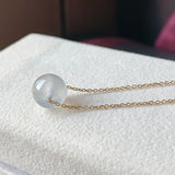 SOLD OUT - Icy A-Grade Natural Jadeite Barrel Pendant No.171661