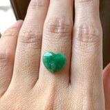 3.75 cts A-Grade Natural Imperial Green Jadeite Heart Shape No.171996