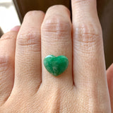3.75 cts A-Grade Natural Imperial Green Jadeite Heart Shape No.171996