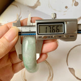 57.8mm A-Grade Natural Moss On Snow Jadeite Modern Round Bangle No.151917