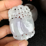 A-Grade Type A Natural Lavender Jadeite Jade Peach Pendant No.170479