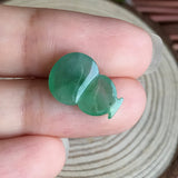 Icy A-Grade Type A Natural Green Jadeite Jade Calabash Piece No.170186