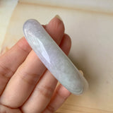 57.6mm A-Grade Natural Lavender & Green Jadeite Modern Round Bangle No.151915